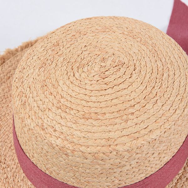 2021 new women sun taffia summer female flat straw letter m bow ribbon rough edeges beach hats ivu0, Blue;gray
2021 new women sun taffia summer female flat straw letter m bow ribbon rough edeges beach hats ivu0, Blue;gray