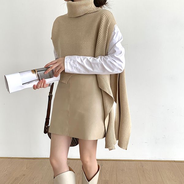 korean sweater women loose shawl turtleneck pullover new 2021 spring autumn short sleeve oversize knitted sweaters 3q7x, White;black
korean sweater women loose shawl turtleneck pullover new 2021 spring autumn short sleeve oversize knitted sweaters 3q7x, White;black