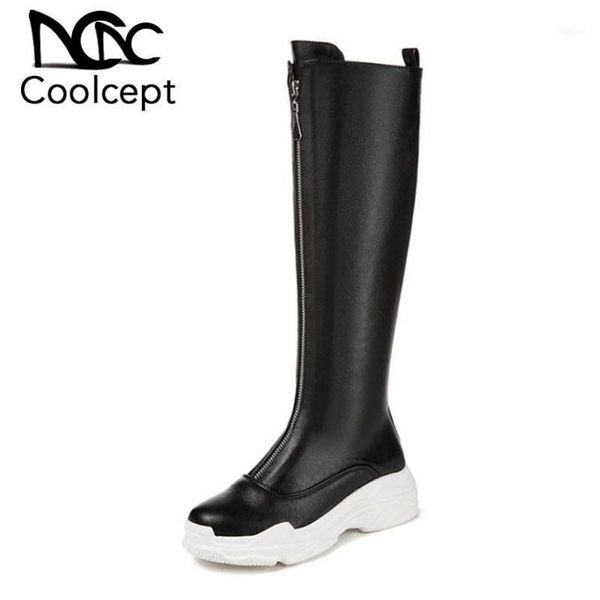 boots coolcept plus size 29-46 women knee high brand winter warm fur wedges shoes fashion zipper casual platform boots11, Black
boots coolcept plus size 29-46 women knee high brand winter warm fur wedges shoes fashion zipper casual platform boots11, Black