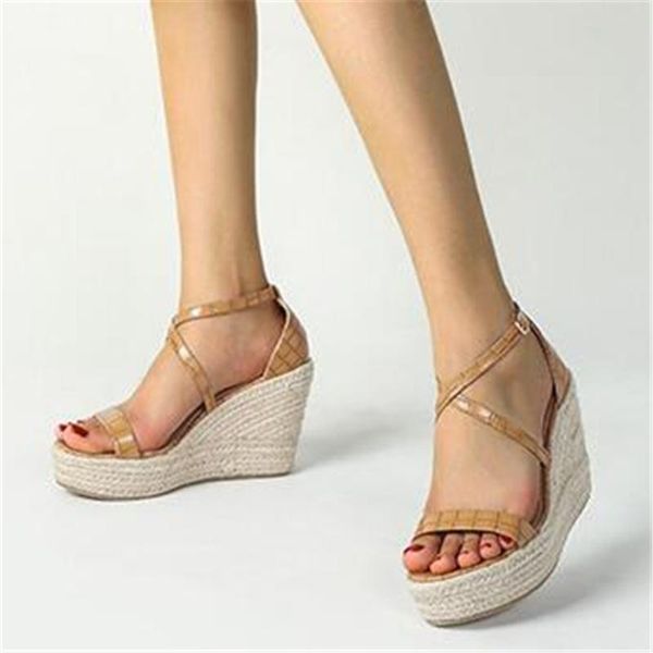 2021 summer women peep toe sandals wedges ladies platform shoes female cross buckle strap fashion high heels pumps eu 35-40, Black
2021 summer women peep toe sandals wedges ladies platform shoes female cross buckle strap fashion high heels pumps eu 35-40, Black