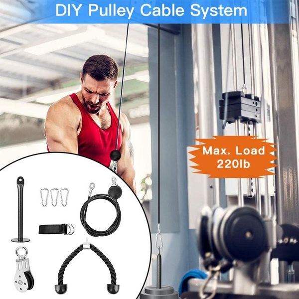 1set smooth adjustable length diy hand training fitness pulley cable system extensions portable sport equipment home workout
1set smooth adjustable length diy hand training fitness pulley cable system extensions portable sport equipment home workout