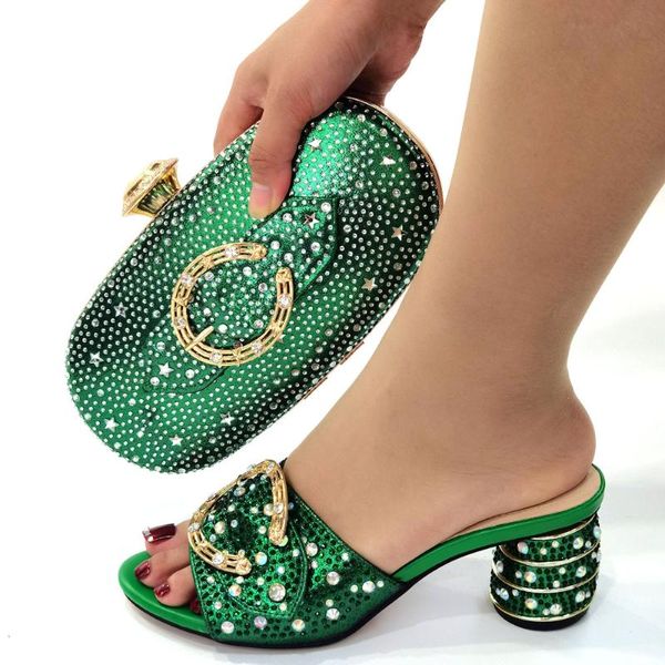 Dress Shoes SItalian Varnished PU Leather With Matching Bags Women High Heel Sandals And Bag To