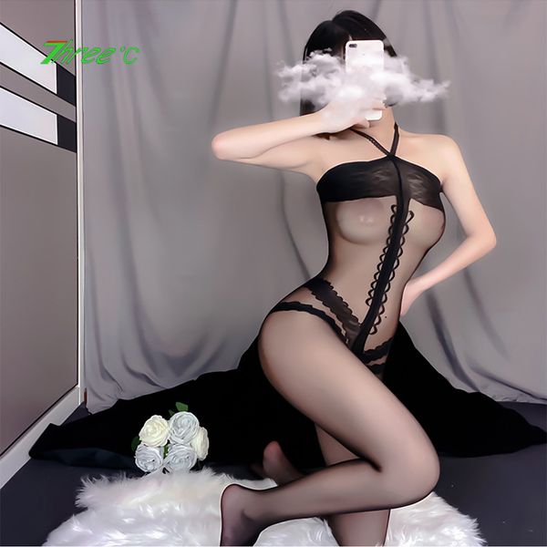 erotic lingerie womens transparent hanging neck tube bodystockings large-size open crotch one-piece stockings, Black;white
erotic lingerie womens transparent hanging neck tube bodystockings large-size open crotch one-piece stockings, Black;white