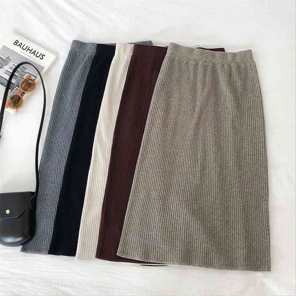 autumn& winter elastic waist slimming back split simple solid a-line knitted skirt high women 210527, Black
autumn& winter elastic waist slimming back split simple solid a-line knitted skirt high women 210527, Black