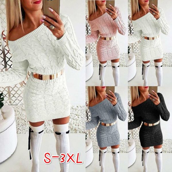 women's sweaters women sweater dress off the shoulder winter arrival solid color pleated long sleeves short skirt mini, White;black
women's sweaters women sweater dress off the shoulder winter arrival solid color pleated long sleeves short skirt mini, White;black