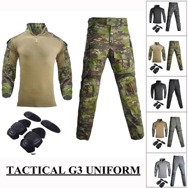 tactical g3 uniform shirt + pants with knee elbow pads army camouflage hunting ghillie suit black multicam, Camo
tactical g3 uniform shirt + pants with knee elbow pads army camouflage hunting ghillie suit black multicam, Camo