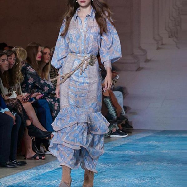 two piece dress runway style 2021 arrive light blue color women sets long sleeve lapel collor blouses and skirt with belt, White
two piece dress runway style 2021 arrive light blue color women sets long sleeve lapel collor blouses and skirt with belt, White
