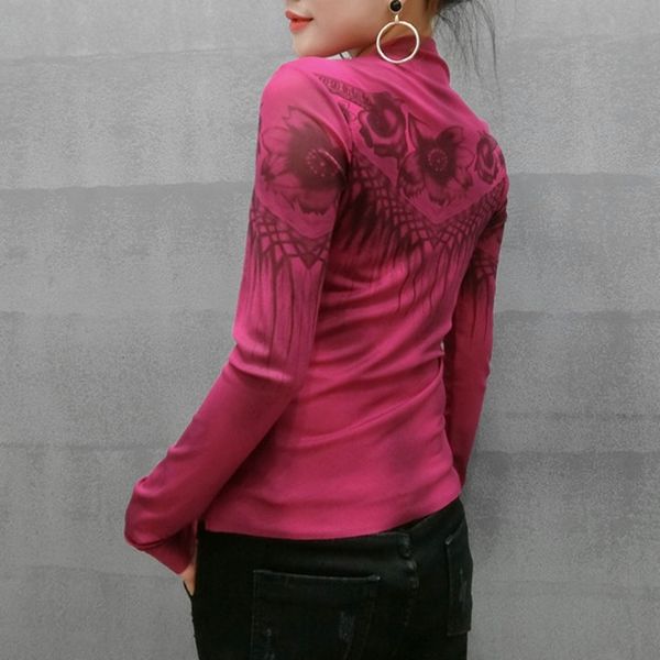 2021 fall winter european clothes t-shirt mesh fashion turtleneck print women ropa mujer bottoming shirt tees new t08711l 02hx, White
2021 fall winter european clothes t-shirt mesh fashion turtleneck print women ropa mujer bottoming shirt tees new t08711l 02hx, White