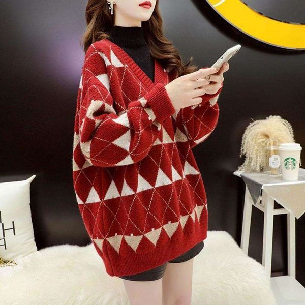 2021large wear fake two high necked red sweaters women's loose lazy wind autumn 2020 new winter, White;black
2021large wear fake two high necked red sweaters women's loose lazy wind autumn 2020 new winter, White;black