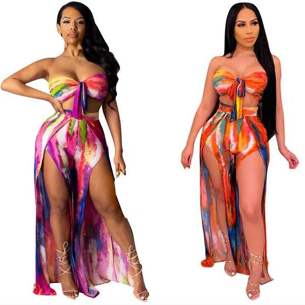 women's tracksuits yeya bandage 2 piece suits lace up print off shoulder sleeveless breast wrap high split pants streetwear casual part, Gray
women's tracksuits yeya bandage 2 piece suits lace up print off shoulder sleeveless breast wrap high split pants streetwear casual part, Gray