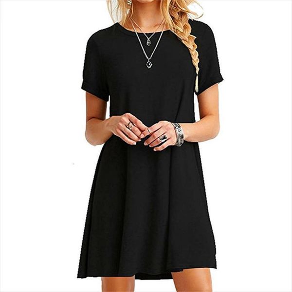 fashion black blue women dresses summer short sleeve o neck casual loose female street plus size vestidos, Black;gray
fashion black blue women dresses summer short sleeve o neck casual loose female street plus size vestidos, Black;gray