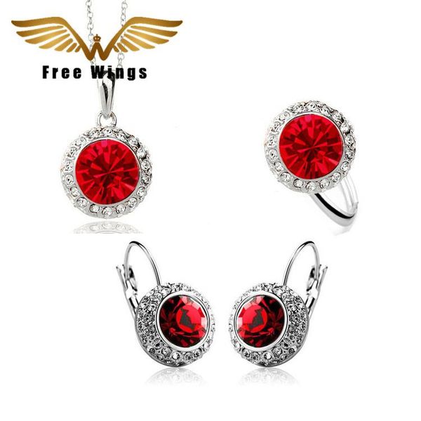 earrings & necklace accessories fashion austrian crystal jewelry necklaces rings sets bridal wedding jewellery for women b19, Silver
earrings & necklace accessories fashion austrian crystal jewelry necklaces rings sets bridal wedding jewellery for women b19, Silver