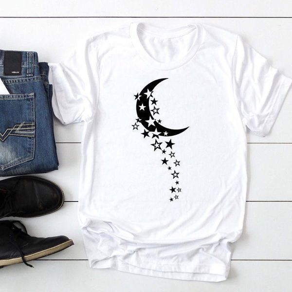 women's t-shirt women printing star moon short sleeve 2021 fashion cartoon summer graphic t lady print tee female tshirts clothes, White
women's t-shirt women printing star moon short sleeve 2021 fashion cartoon summer graphic t lady print tee female tshirts clothes, White