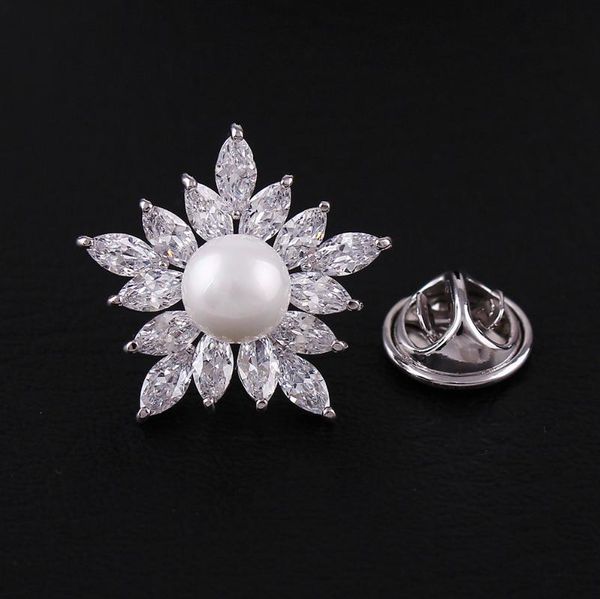 pins, brooches crystal cz pearl lapel pin brooch high-grade shirts collar buttons ornament accessory, Gray
pins, brooches crystal cz pearl lapel pin brooch high-grade shirts collar buttons ornament accessory, Gray