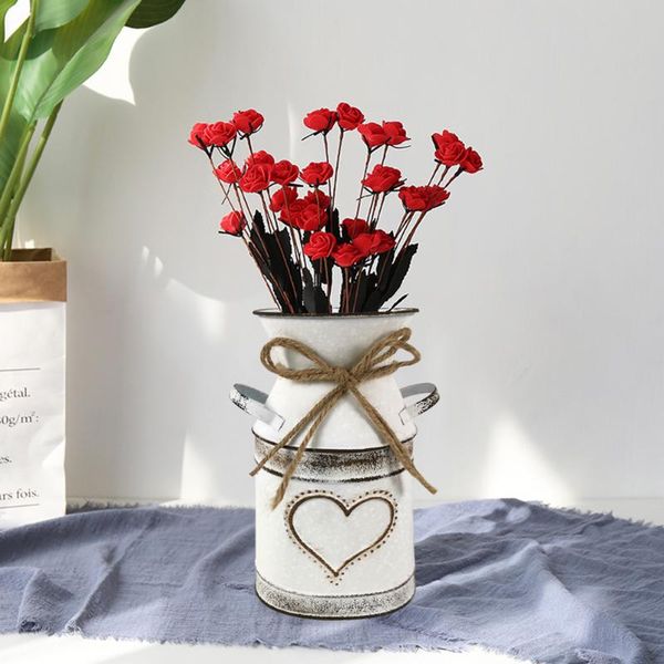 vases retro flower vase dried flowers bucket holder garden style artificial pastoral home decorations
vases retro flower vase dried flowers bucket holder garden style artificial pastoral home decorations