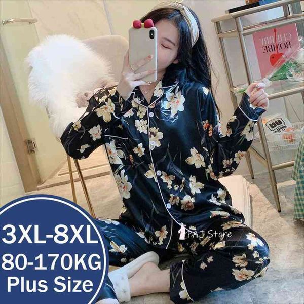 3xl 8xl long pajamas women sleepwear summer plus size satin suit silk nightie wear home clothes pajama, Black;red
3xl 8xl long pajamas women sleepwear summer plus size satin suit silk nightie wear home clothes pajama, Black;red