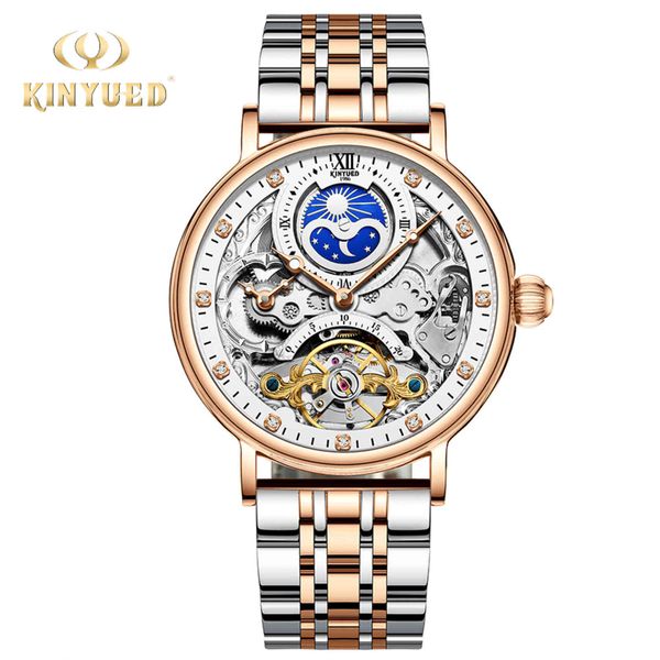 kinyued tourbillon watches mechanical automatic watch men sports clock self winding wristwatch steel business moon reloj hombre, Slivery;brown
kinyued tourbillon watches mechanical automatic watch men sports clock self winding wristwatch steel business moon reloj hombre, Slivery;brown