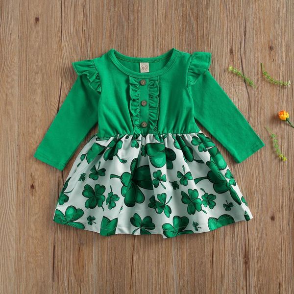 girl's dresses toddler baby dress four leaf clover print splicing one-piece dress, round neck falbala button , daily life 1-4y, Red;yellow
girl's dresses toddler baby dress four leaf clover print splicing one-piece dress, round neck falbala button , daily life 1-4y, Red;yellow