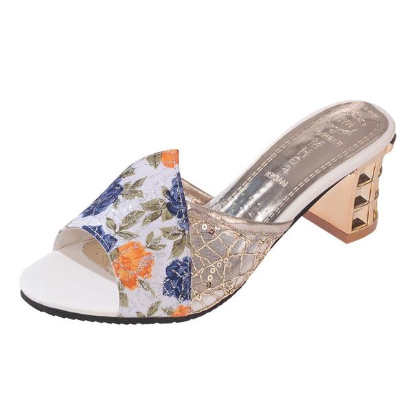 slippers women block heels peep toe floral mules talons feminino ladies mesh backless chaussure half slide shoes size 35, Black
slippers women block heels peep toe floral mules talons feminino ladies mesh backless chaussure half slide shoes size 35, Black