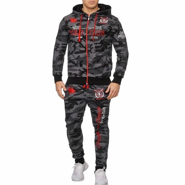 men's tracksuits zogaa mens camouflage hoodies jacket coat and jogging pants 2021 outfit for men sweatshirt 2 pieces set, Gray
men's tracksuits zogaa mens camouflage hoodies jacket coat and jogging pants 2021 outfit for men sweatshirt 2 pieces set, Gray