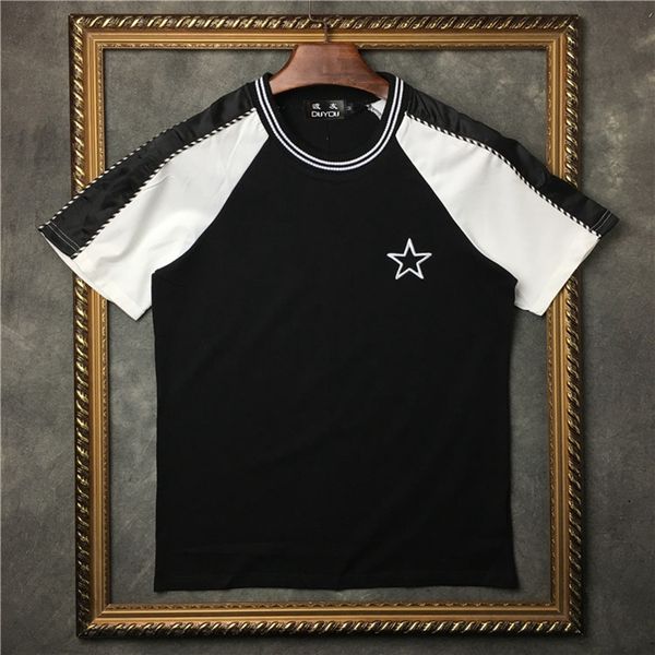 2021 new barrett men's 100% cotton slim fit embroidery star spliced pattern short-sleeved t-shirt style| 2191001550 s9uz, White;black
2021 new barrett men's 100% cotton slim fit embroidery star spliced pattern short-sleeved t-shirt style| 2191001550 s9uz, White;black