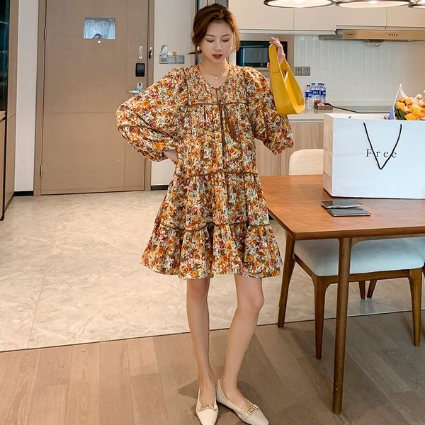 maternity dresses 2021 spring clothes loose floral national wind selling french elegant dress sweet yellow flowers ruffles, White
maternity dresses 2021 spring clothes loose floral national wind selling french elegant dress sweet yellow flowers ruffles, White