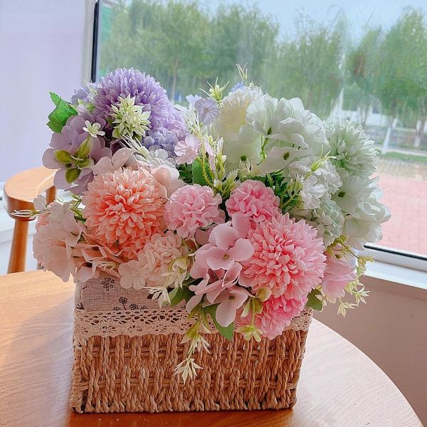 decorative flowers & wreaths hydrangea combination simulation flower silk home wedding decoration handmade arrangement ins wind bouquet
decorative flowers & wreaths hydrangea combination simulation flower silk home wedding decoration handmade arrangement ins wind bouquet