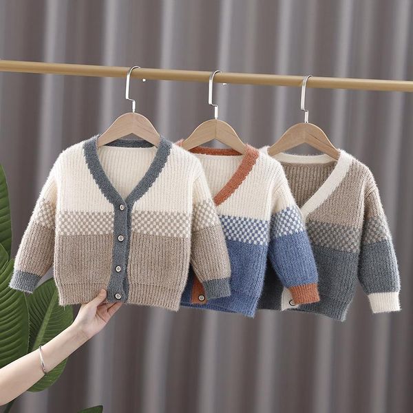 jackets spring boy baby clothes kids knitted cardigan sweater for toddler cloth birthday christmas flat knit sweaters, Blue;gray
jackets spring boy baby clothes kids knitted cardigan sweater for toddler cloth birthday christmas flat knit sweaters, Blue;gray