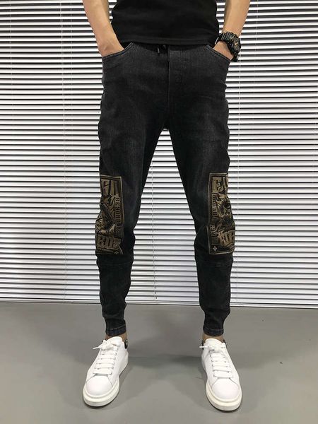 autumn and winter jeans men's fashion brand printed small foot casual capris korean fashion slim and versatile legged pants men's, Blue
autumn and winter jeans men's fashion brand printed small foot casual capris korean fashion slim and versatile legged pants men's, Blue