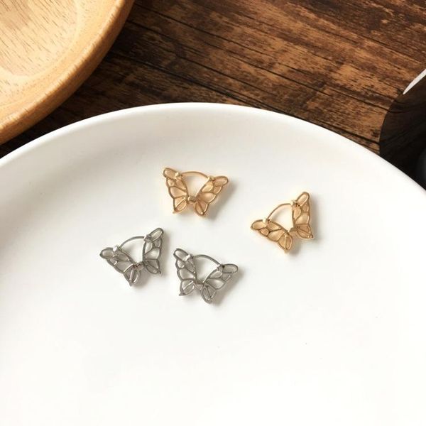 hoop & huggie temperament cute girls beutterfly ear rings for women hollow metal vintage earrings, Golden;silver
hoop & huggie temperament cute girls beutterfly ear rings for women hollow metal vintage earrings, Golden;silver