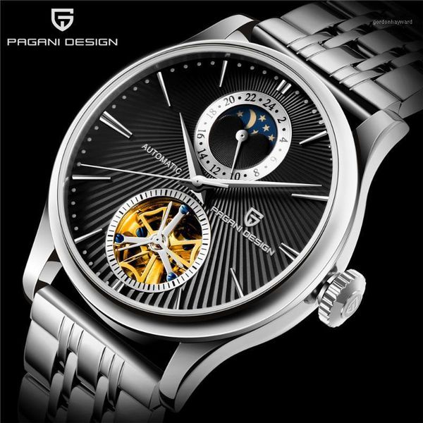 wristwatches pagani design men tourbillon automatic mechanical watch business sport stainless steel male clock reloj hombre, Slivery;brown
wristwatches pagani design men tourbillon automatic mechanical watch business sport stainless steel male clock reloj hombre, Slivery;brown