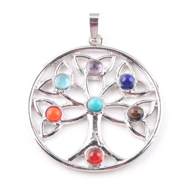 wojiaer 7 chakras natural stones wisdom tree pendants health amulet healing necklace 18" length jewelry charms pendant n3257, Silver
wojiaer 7 chakras natural stones wisdom tree pendants health amulet healing necklace 18" length jewelry charms pendant n3257, Silver