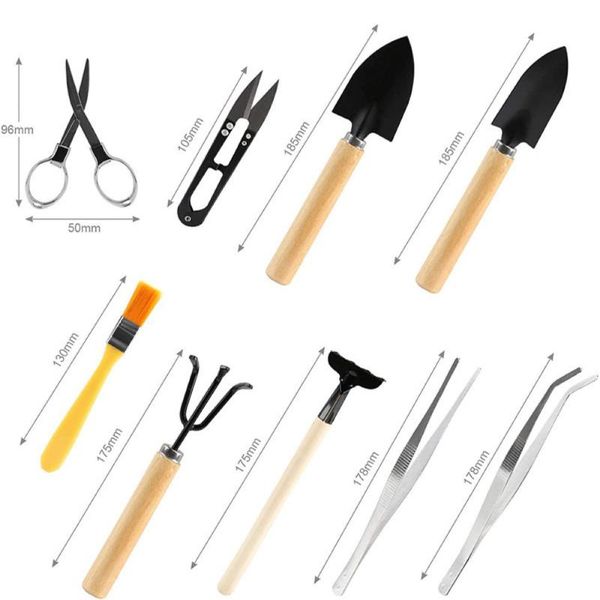 professional hand tool sets 10 pcs mini garden tools bonsai succulent plant set kids gardening shovel rake spade kit for plants flowers
professional hand tool sets 10 pcs mini garden tools bonsai succulent plant set kids gardening shovel rake spade kit for plants flowers