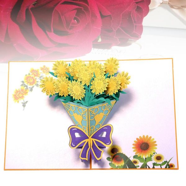 greeting cards creative 3d flower sunflower bouquet for birthday valentine's day gift
greeting cards creative 3d flower sunflower bouquet for birthday valentine's day gift
