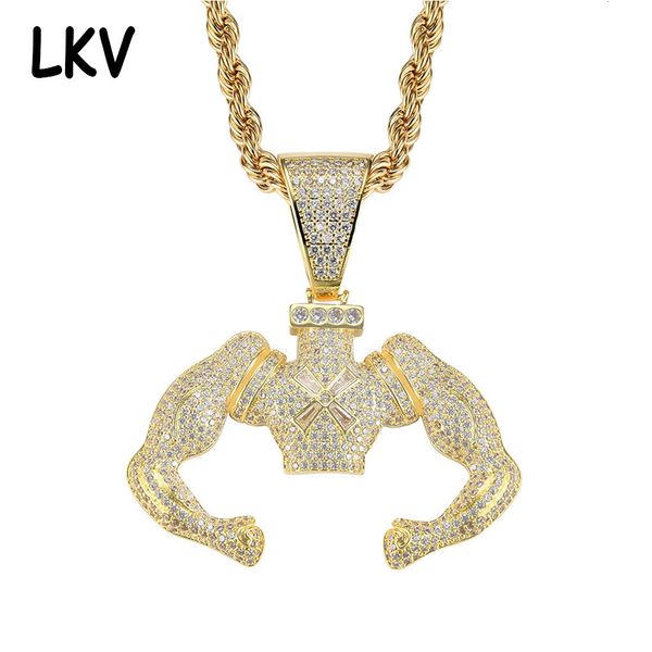ins hercules muscle men's hip hop pendant full of zircon hiphop personality versatile necklace, Silver
ins hercules muscle men's hip hop pendant full of zircon hiphop personality versatile necklace, Silver