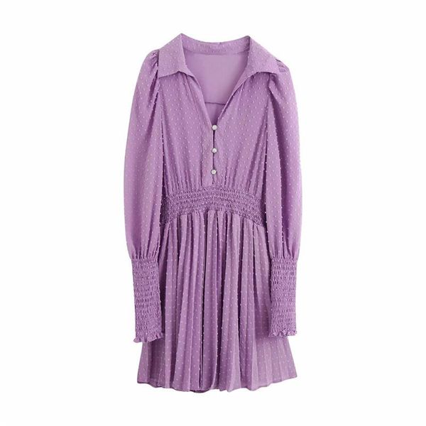 casual dresses women elegant turn-down collar dots stitching pleated mini dress lady puff sleeve chiffon purple elastic vestido chic, Black;gray
casual dresses women elegant turn-down collar dots stitching pleated mini dress lady puff sleeve chiffon purple elastic vestido chic, Black;gray