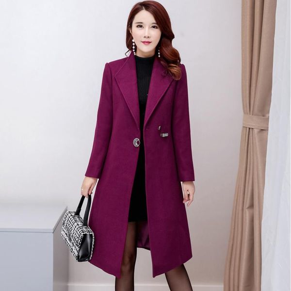 women's wool & blends kmetram women jacket woman coat of winter single button slim blue long coats casaco de inverno feminino my211, Black
women's wool & blends kmetram women jacket woman coat of winter single button slim blue long coats casaco de inverno feminino my211, Black