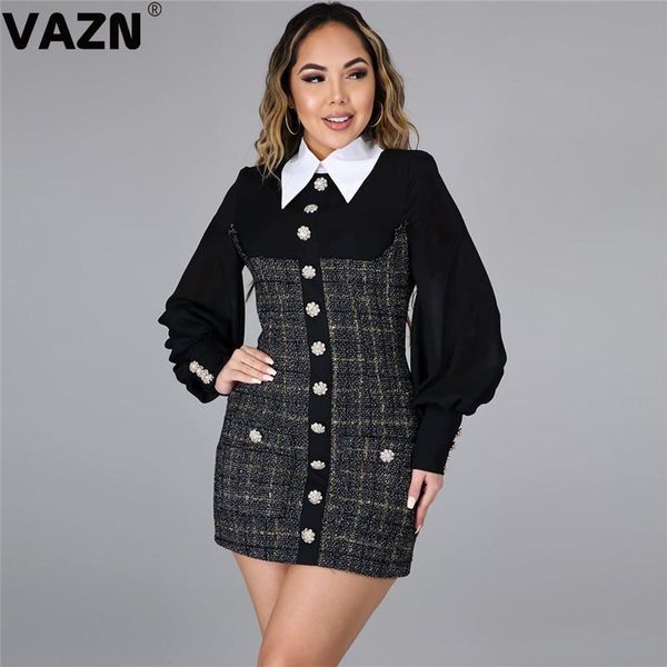 vazn 2021 black high-end overalls elegant young daily little chap full sleeve women thin high waist mini dress, Black;gray
vazn 2021 black high-end overalls elegant young daily little chap full sleeve women thin high waist mini dress, Black;gray
