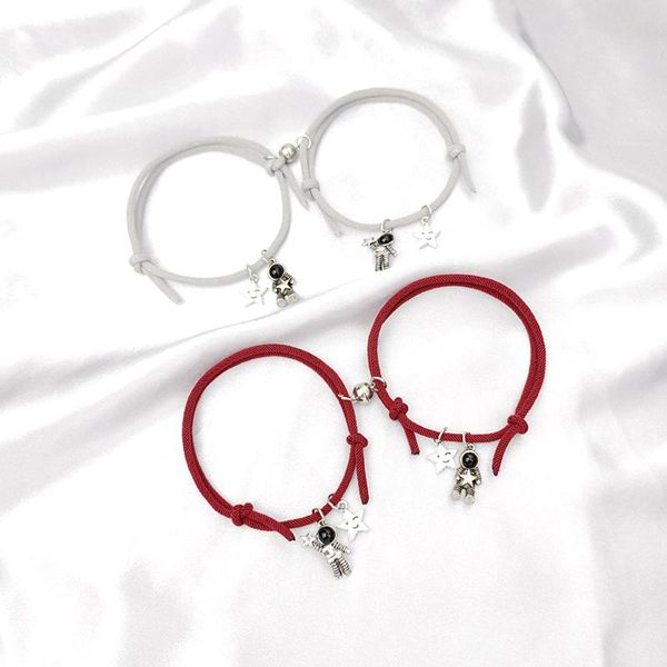 charm bracelets 2pcs magnetic couple astronaut cosmonaut star adjustable matching rope bracelet friendship gift for friends lovers, Golden;silver
charm bracelets 2pcs magnetic couple astronaut cosmonaut star adjustable matching rope bracelet friendship gift for friends lovers, Golden;silver