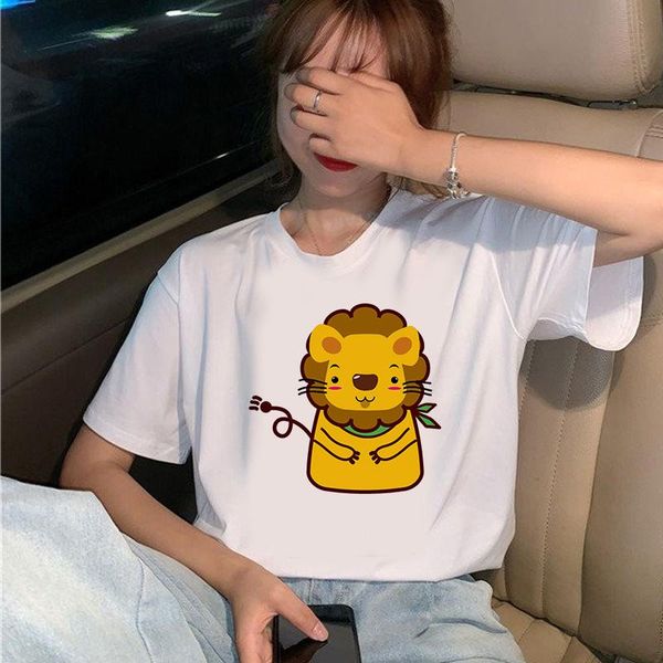 women's t-shirt 90s graphic rock tees female cute cartoon lion t shirt women harajuku vintage fashion queen tshirt, White
women's t-shirt 90s graphic rock tees female cute cartoon lion t shirt women harajuku vintage fashion queen tshirt, White