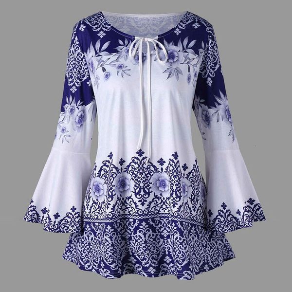 floral v neck printed plus size blouse women vintage flare sleeve shirt lace up v neck loose casual blusa feminina t2g, White
floral v neck printed plus size blouse women vintage flare sleeve shirt lace up v neck loose casual blusa feminina t2g, White