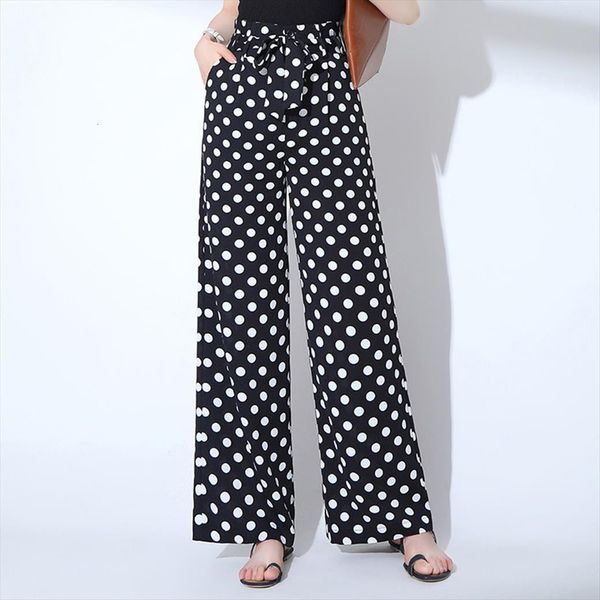 polka dots wide leg womens capri high waist chiffon summer thin trousers loose drawstring black white plus size
polka dots wide leg womens capri high waist chiffon summer thin trousers loose drawstring black white plus size