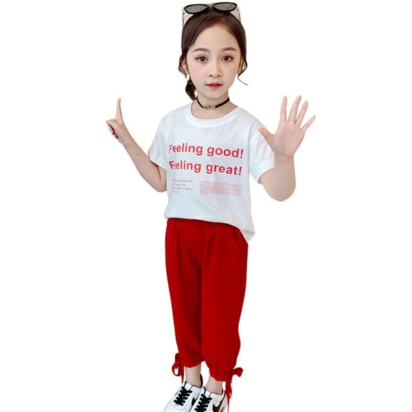 girls clothes letter tshirt + short teenage clothing summer set casual style kid 210527, White
girls clothes letter tshirt + short teenage clothing summer set casual style kid 210527, White