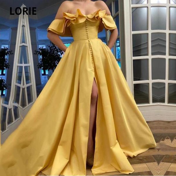 party dresses lorie yellow prom arabic dubai evening gowns 2021 off shoulder ruffled taffeta long celebrity dress, White;black
party dresses lorie yellow prom arabic dubai evening gowns 2021 off shoulder ruffled taffeta long celebrity dress, White;black