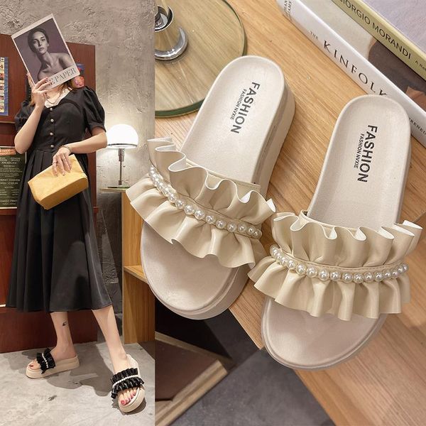 slippers women's flip flops 2021 summer the solid color all-match comfortable round head open toe sandals casual platform shoes, Black
slippers women's flip flops 2021 summer the solid color all-match comfortable round head open toe sandals casual platform shoes, Black