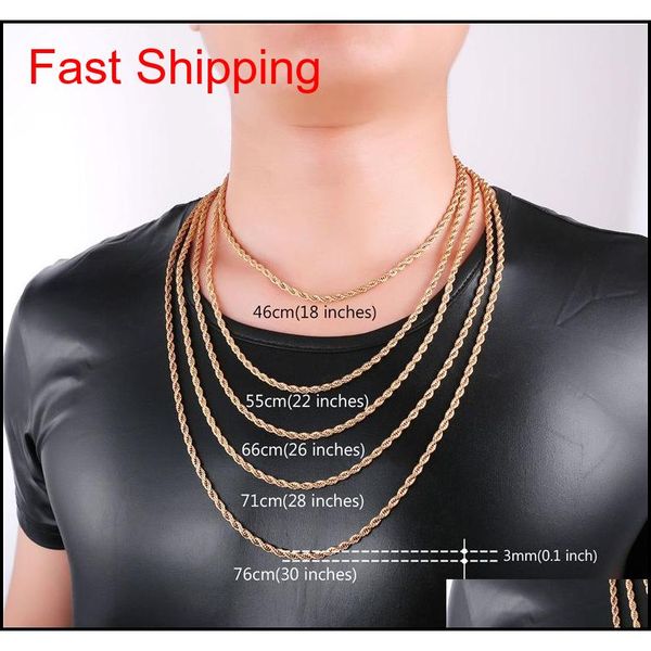 18k real gold plated stainless steel rope chain necklace for men gold chains fa jllhkm bdegarden, Silver
18k real gold plated stainless steel rope chain necklace for men gold chains fa jllhkm bdegarden, Silver