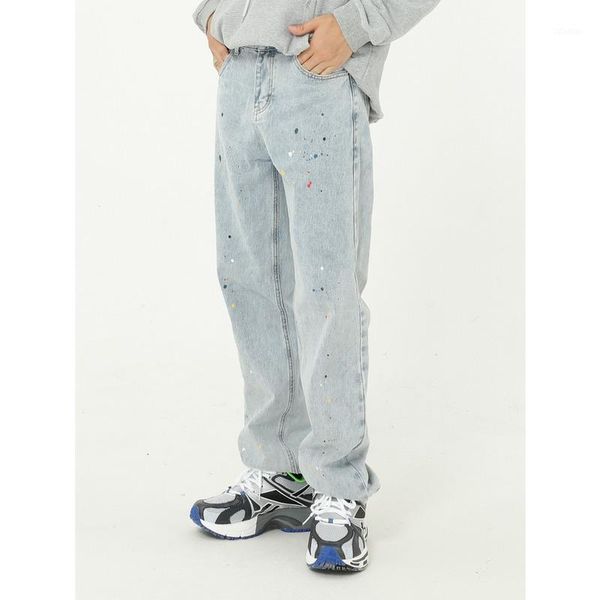 men's jeans paint blue mens printed autumn straight wide leg loose baggy man streetwear clothing trousers designer denim
men's jeans paint blue mens printed autumn straight wide leg loose baggy man streetwear clothing trousers designer denim