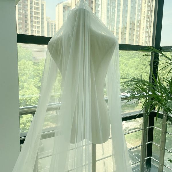 3 meters bridal veils long soft tulle with lace cathedral veils white ivory veils for wedding/events, Black
3 meters bridal veils long soft tulle with lace cathedral veils white ivory veils for wedding/events, Black