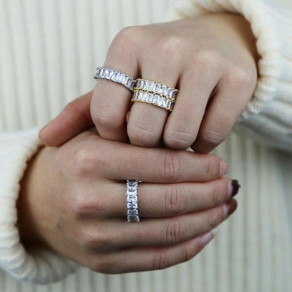 wedding rings charm baguette cystal cubic zirconia cz ring for women men simple hip hop party enagement finger jewelry gift, Slivery;golden
wedding rings charm baguette cystal cubic zirconia cz ring for women men simple hip hop party enagement finger jewelry gift, Slivery;golden