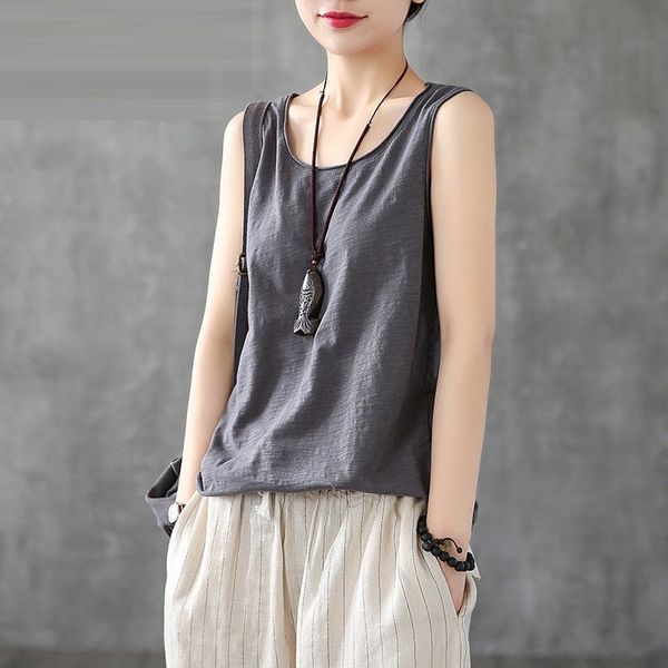 100% cotton loose tank summer style women loose casual solid tank plus size female basic sleeveless d363 210308, Black
100% cotton loose tank summer style women loose casual solid tank plus size female basic sleeveless d363 210308, Black